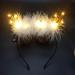 Wedity LED Light Up Deer Antlers Headband Christmas Reindeer Feather Headbands Holiday Headpiece Xmas Hair Accessories