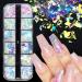 12 Boxes Nail Art Glitter Sequins Irregular Cellophane Polarized Powder Holographic DIY Decoration - Buy Online on GoSupps.com