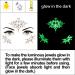 Euphoria Face Jewels Gems + Chunky Glitter Stickers - Luminous Rhinestones for Festivals, Raves, Cosplay - Halloween Glow in The Dark Silver Glitter - 4 Sheets + 10g - Buy Online on GoSupps.com