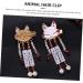 WATIIFUFU 1 Pair Fox Tassel Clip Chinese Tassel Hair Clips Tassel Animal Hair Clip Dangle Tassel Hair Clip Tassel Barrette Chinese Tassel Hairpin Tassel Hairpin Tassel Drop Barrette - Buy Online on GoSupps.com