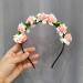TOOBIT Boho Floral Crown Headband - Artificial Foam Pink Roses Hair Accessories for Women, Bridesmaids, and Bridal Parties - Buy Online on GoSupps.com