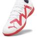 PUMA Unisex Kids Future Play It Jr Football Shoe - 37 EU White & Fire Orchid | International Shipping Available - Buy Online on GoSupps.com