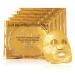 Lesb 5pcs 24k Gold Gel Collagen Facial Masks Sheet Patch Anti Ageing Puffiness Skincare Anti Wrinkle Moisturising For Deep Tissue Rejuvenation Spring Summer Cool Feel