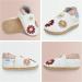 Leather Baby Shoes 12-18 Months - Soft Sole Toddler Shoes for Baby Girl and Boy - Daisies Design - Buy Online on GoSupps.com