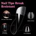 240PCS Short Almond Clear Soft Gel Nail Tips Kit - Reusable Full Cover Acrylic False Nails | 12 Sizes | Break Resistant | DIY Manicure at Home - Buy Online on GoSupps.com
