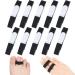 Jutom 10 Pack Finger Buddy Straps Buddy Tape No Slip Hook and Loop Finger Splints Washable and Reusable Finger Tape Padded Support Finger Wrap for Broken Sprained Fractured Fingers (Black)