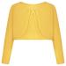 BONNY BILLY Girls Cardigan Long Sleeve Knitted Cotton Bolero Shrug Kids Clothing 5-6 Years Yellow