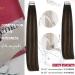 Moresoo 22 Inch Tape in Balayage Brown Human Hair Extensions - Darkest Brown/Chestnut Brown Mix - 20 Pieces/50g - Buy Online on GoSupps.com