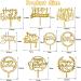 AOOTUERL 10 PCS Happy Birthday Cake Toppers Gold Cake Decoration Happy Birthday Cake Decoration Birthday cake Decoration Party Supplies - Buy Online on GoSupps.com