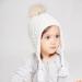 LANGZHEN Toddler Winter Hat Earflap Knit Cap Fleece Lined Beanie - White (6-12 Months) - Buy Online on GoSupps.com