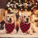 GOYOSWA 2 Pack Christmas Dog Bandanas for Large Dogs Buffalo Plaid Dog Bandana Triangle Scarf Christmas Dog Cosumes for Small Medium Large Extra Large Dogs (Red Plaid Large) Red Plaid Large - Buy Online on GoSupps.com