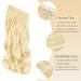 Gairyan Secret Hair Extensions with Wire - 45cm Adjustable Invisible Synthetic Hair Long Wavy Curly Bleaching Blonde Tress - Buy Online on GoSupps.com