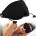 ZenShade Blackout Sleep Mask with Attached Ear plugs for Sleeping - Comfy Sleep Eye Mask with Total Blackout Light Rejection - Adjustable Eye Mask