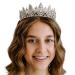 AW BRIDAL Crystal Tiaras and Crown for Women Wedding Tiara for Bride Crystal Queen Tiara for Birthday Crown Princess Crowns for Women Bridal Tiara for Wedding (Silver)