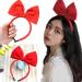 Bow Hairband Cute Girl Red Big Bow Hairband Handmade Fabric bow Hairband Used For Valentine's Day Birthday Party Hair accessories Ladies Role-Playing Headband - Buy Online on GoSupps.com