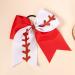 Cheer Bow Elastic Hair Tie - Handmade Sports Ponytail Holder for Girls Team Cheerleaders - Red Yellow White Glitter Ribbon Accessories - Buy Online on GoSupps.com