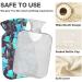 NAANLE 2L Hot Water Bottle with Watercolor Blue Flower Cover - Pain Relief & Cold Therapy Ideal for Back Pain Hand & Foot Warmers - Buy Online on GoSupps.com