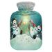 Snowman christmas hot water bottle with reference hot bottles for pain relief water heating cushion heating bottles for headache back pain 1l