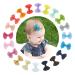 Multicolored Hair Clips Bow Small Hair Bows Hair Bows Multicolored Hair Clips Hair Accessory Grosgrain Ribbon Baby Hair Clips Girls Small Hair Bows Clips Alligator Clip Barrettes(20 Pieces)