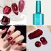 Red Cat Eye Gel Polish - 12D Magnetic Nail Polish for Women | Wine Red Glitter & Shimmer Gel - Perfect for Nail Salon & DIY at Home - 0.25 Fl Oz - Buy Online on GoSupps.com