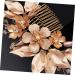 MAGICLULU Golden Flower Hair Comb Hair Jewelry Comb Rhinestone Barrettes for Women Gold Hair Clips Teasing Combs for Women Crystal Wedding Hair Clip Bride Accessories European and American - Buy Online on GoSupps.com