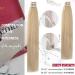Moresoo 22 Inch Tape in Human Hair Extensions Caramel Blonde with Platinum Blonde Highlights | Skin Weft Hair Extensions 20 Pieces/50g #P14/613 - Buy Online on GoSupps.com