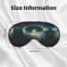 UFO at Night Print Unisex Sleep Eye Mask | Soft Comfort Eye Shade for Travel Yoga & Shift Work - Buy Online on GoSupps.com