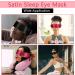 Molain Satin Eye Masks - Soft Adjustable Sleep Mask for Travel & Meditation (2 Pcs Black & Red - Buy Online on GoSupps.com
