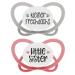 Nip Schnuller My Butterfly Green Special Edition: from sustainable raw materials light and airy quiet silent & jaw-friendly silicone size 3 (16-32 months) with a saying Special Edition size 3 (16-32 months) Sister/cheeky roof