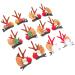 FRCOLOR 6 Pairs Christmas Hair Clips Animal Horns Hair Clip Reindeer Ear Hair Clips Santa Hair Clip Mini Mushroom Kid Hair Accessories Antler Ear Hairpins Child Pine Cones Antlers Abs