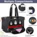 Multifunctional Diaper Bag for Babies - 7 Pieces Large Black Mom Bag with Organizer Portable Diaper Pad & Pacifier Pocket - Ideal for Travel & Hospital - Buy Online on GoSupps.com