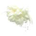 Arranview Jewellery White fascinator with petals feathers and bead detailing