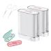 Dental Floss Picks Holy Rose,Pop up Flossers Dispenser 2 Box with Micro Flossing Travel Boxs 2 Box and196 Count for Aldult Floss Sticks,Perfect for Family,Hotel,Travel Cleaning Teeth. White 2