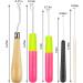 Latch Hook Crochet Needle Set - 10 Pieces Include 2 Wooden Bent Hooks and 8 Plastic Curl Needles for Braid Hair and Carpet Making - Ideal for Kids and Adults - Buy Online on GoSupps.com