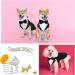 Dog Tuxedo and Bandana Set Dogs Formal Tuxedo PET Wedding Party Suit Wedding Bow Tie Shirt for Wedding Christmas Birthday Costumes (Cute Style M) Cute Style M - Buy Online on GoSupps.com