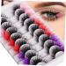 minkissy Red Eyelashes 9 Pairs Imitation False Eyelashes Cosplay Lashes Cosplay Eyelashes Adhesive 3d Artificial False Eyelashes Fake Eyelashes Pink Eyelashes - Buy Online on GoSupps.com