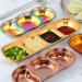 Sauce Dipping Saucer Sauce Dipping Bowls Appetizer Plates Serving Dish 304 Stainless Steel Seasoning Plate Three Grids Durable Sauce Dish Suitable for Dips Salads Desserts Fruit Soy Sauce Bow - Buy Online on GoSupps.com