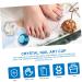 POPETPOP 1pc Nail Art Crystal Cup Nail Powder Dish Crystal Dappen Dish Glass Tumbler with Lid Dappen Dish with Lid Glass Nail Dish Crystal Nail Cup Liquid White Crystal Nail Supplies 5.5x5.5cm Blue - Buy Online on GoSupps.com