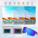 YzeeMi Polarized Sunglasses | UV400 Protection | Rainbow Blue Lens | Flag Frame - Buy Online on GoSupps.com