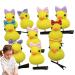 Yellow Duck Hair Pins Hair Accessory With Duck Shaped Design Fun Duck Hair Accessories For Kids Women Soft Animal Hair Clips Hair Pins Cartoon Duck Plush Hairpin Set