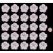 25 x Edible 3D Hibiscus Flowers icing toppers cake cupcakes decorations (White)
