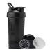 Blenderbottle Prostac Pro Shaker bottle with tablet organizer and storage for protein powder prostac system 650 ml black black prostac V2
