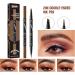Dual-ended Liquid Eyebrow Pencil with 4 Fork Tips Microblading Eyebrow Pencil for Girls - Buy Online on GoSupps.com
