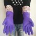 KINGFINGER Large Purple Rubber Latex Gloves | Waterproof Long Cuff & Flock Lining | 2 Pairs for Household Cleaning - International Shipping Available - Buy Online on GoSupps.com
