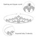 4 Pack Crystal Tiara Silver Crowns - Princess Headbands for Bridal Wedding, Prom, Birthday - Classic Style - Buy Online on GoSupps.com