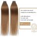 40 Pieces Real Hair Tape-In Extensions | 100% Remy Human Hair | Light Brown #6 | 56 cm | Includes 10 Free Adhesive Brick Tapes - Buy Online on GoSupps.com