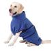 Happy Hachi microfiber dog bathrobe bathing towel Dog wagons Washable super absorbent moisture fast drying towel beach towel for small medium and large dog cat blue xl