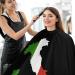 Premium Italy Map Flag Hair Salon Cape | Adult Hairdressing Gown & Barbers Apron for Stylish Cuts - Buy Online on GoSupps.com