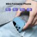 JHIALG Mini Flip Mobile Phone - FM Radio Voice Blacklist Vibration 2SIM for Elderly - Compact Foldable Design in Purple - Buy Online on GoSupps.com