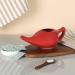 HealthGoodsIn Premium Ceramic Neti Pot - 225ml, Crackle Pattern Red | Handcrafted, Durable & Dishwasher Safe - Buy Online on GoSupps.com